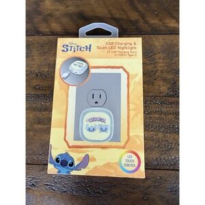 Disney Stitch USB Charging Touch LED Nightlight USB & Type-C New in Box